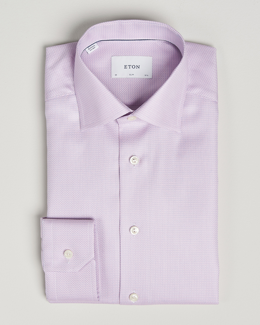 Hombres | Camisas | Eton | Slim Fit Signature Dobby Shirt Pink