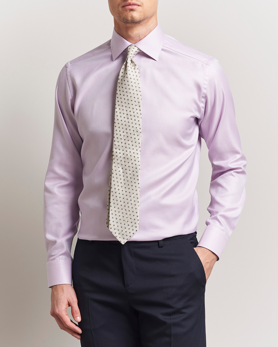 Hombres | Camisas | Eton | Slim Fit Signature Dobby Shirt Pink