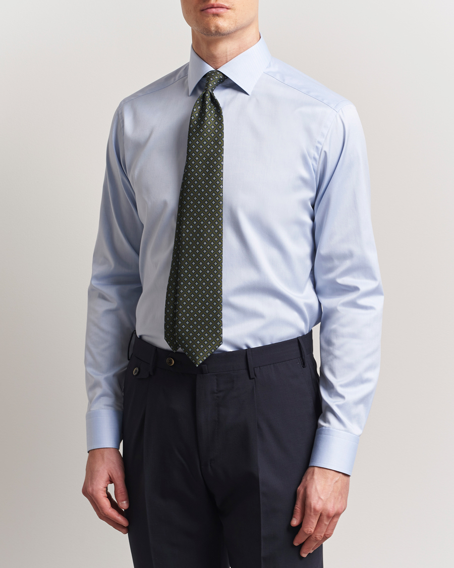 Hombres | Camisas | Eton | Slim Fit Signature Twill Contrast Shirt Light Blue