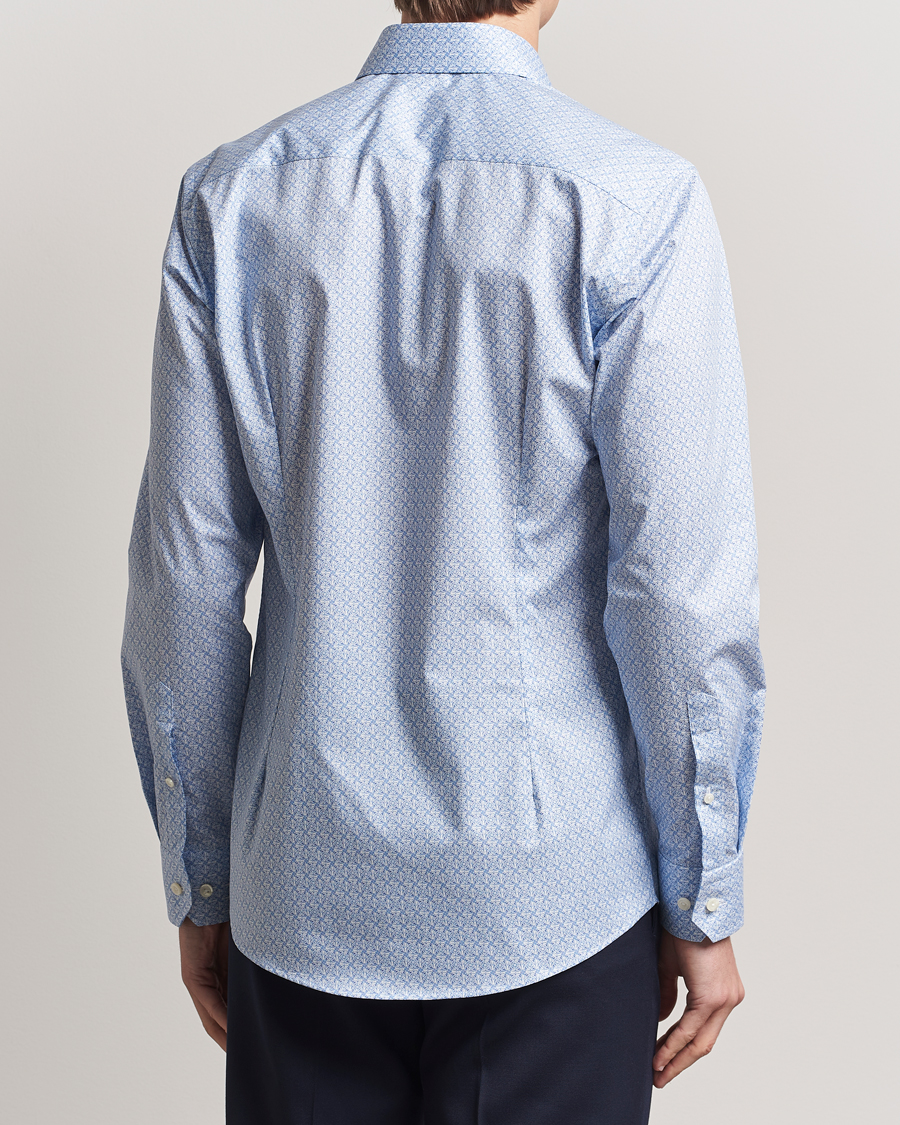 Hombres | Camisas | Eton | Slim Fit Signature Twill Printed Shirt Light Blue