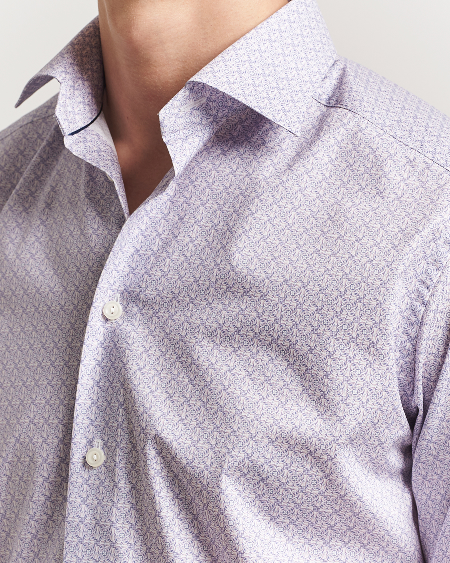 Hombres | Camisas | Eton | Slim Fit Signature Twill Printed Shirt Pink