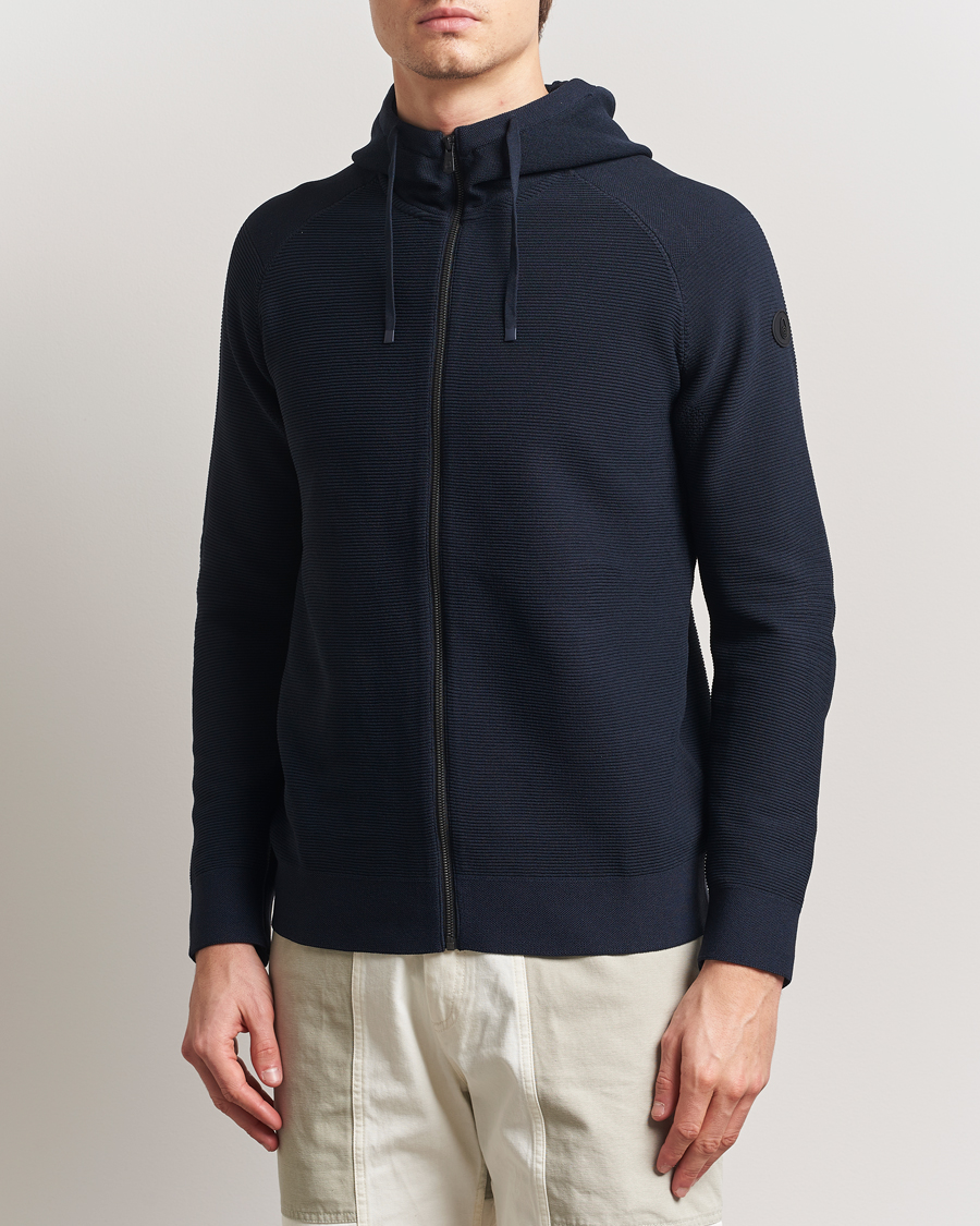 Hombres | Jerséis y prendas de punto | Sail Racing | Element Seamless Hooded Full Zip Dark Navy