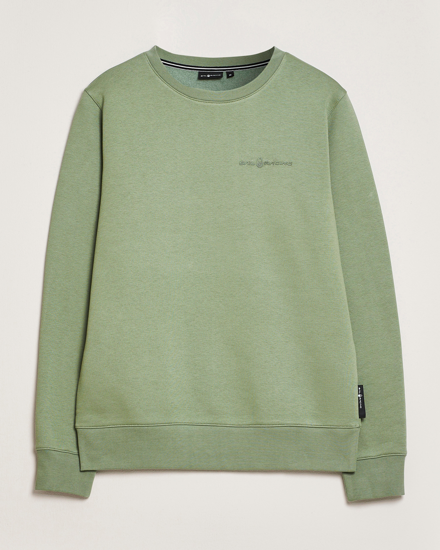 Hombres | Jerséis y prendas de punto | Sail Racing | Bowman Crew Neck Sweatshirt Hedge Green