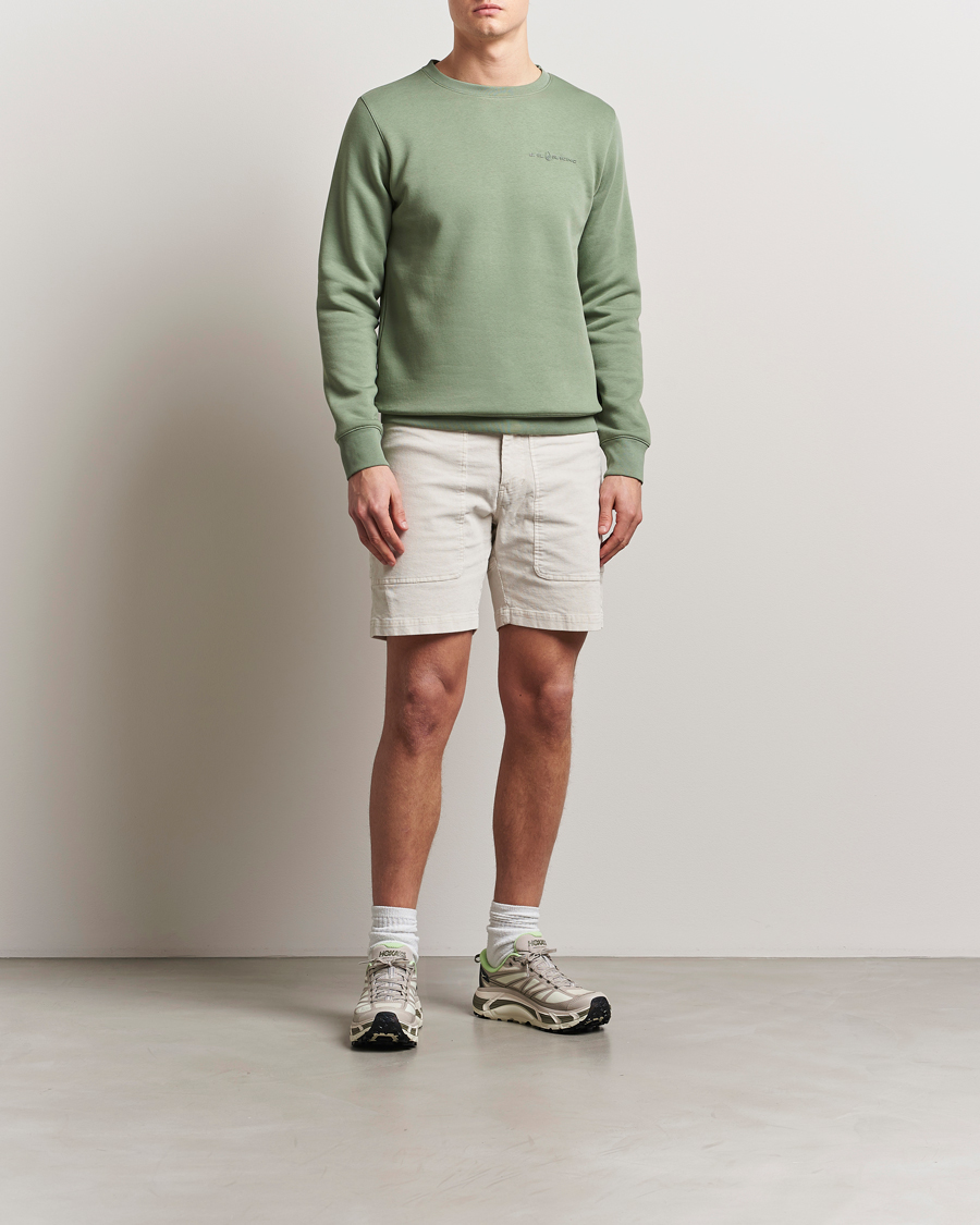 Hombres | Jerséis y prendas de punto | Sail Racing | Bowman Crew Neck Sweatshirt Hedge Green