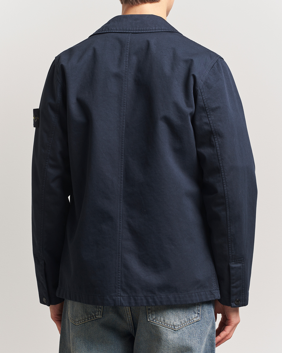 Hombres | Abrigos y chaquetas | Stone Island | Raso Gommato 3L Cotton Blazer Jacket Navy Blue