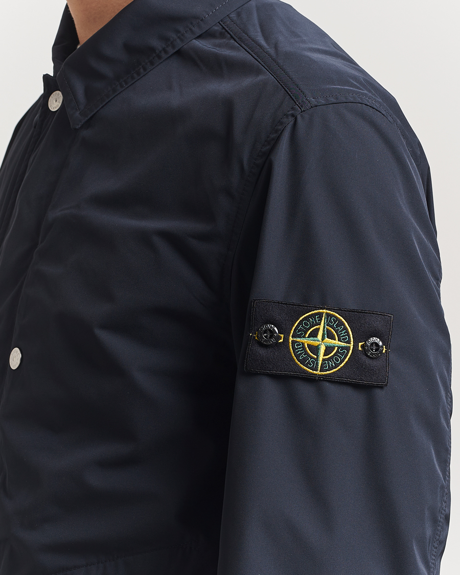 Hombres | Abrigos y chaquetas | Stone Island | Micro Twill Long Coat Navy Blue