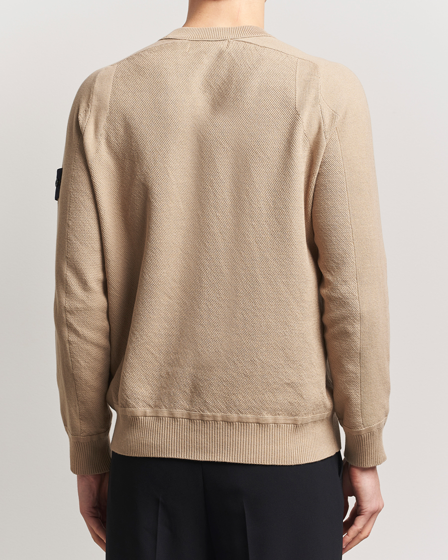 Hombres | Jerséis y prendas de punto | Stone Island | Micro Stitch Organic Cotton Crew Biscuit