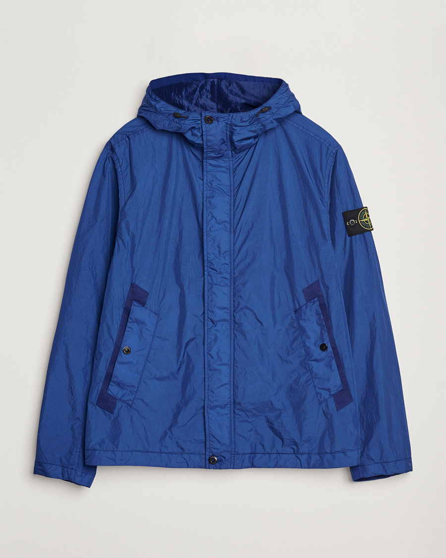 Hombres | Abrigos y chaquetas | Stone Island | Crinkle Reps Hooded Jacket Bright Blue