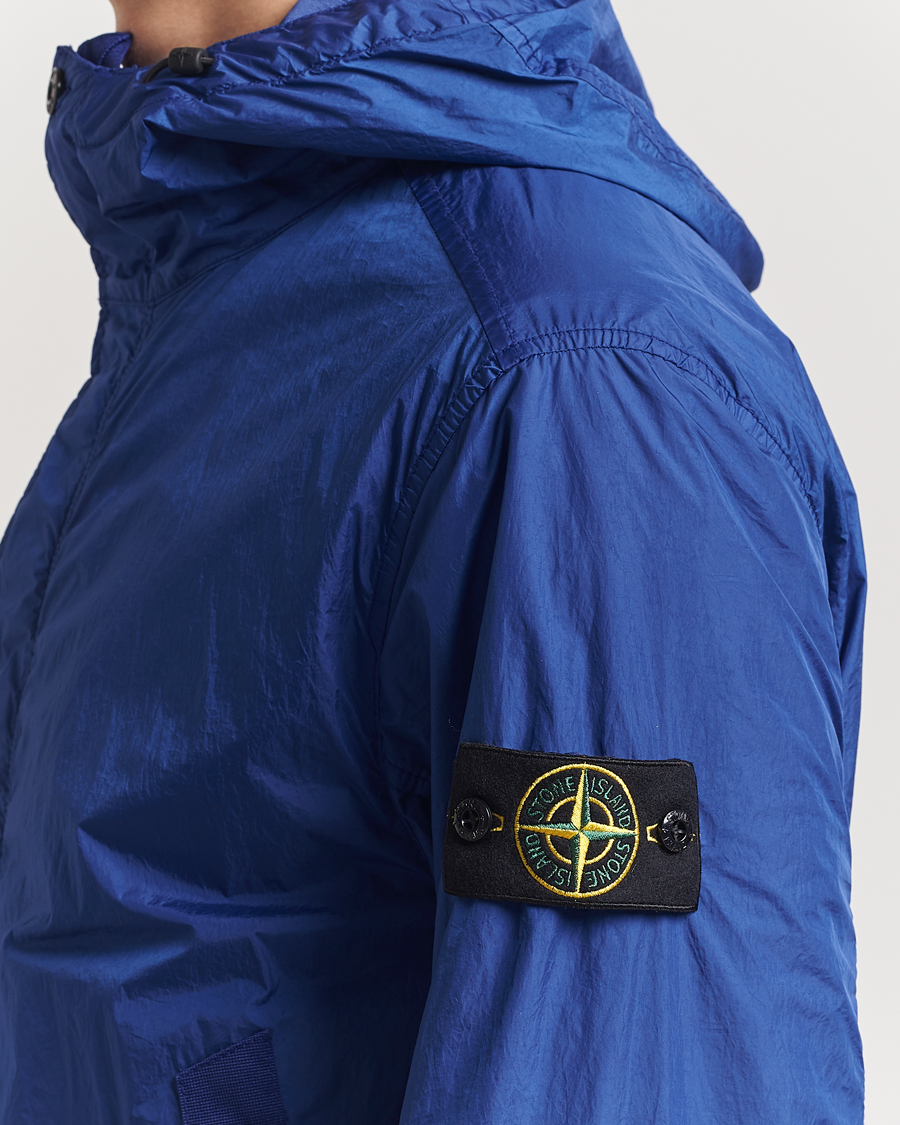 Hombres | Abrigos y chaquetas | Stone Island | Crinkle Reps Hooded Jacket Bright Blue