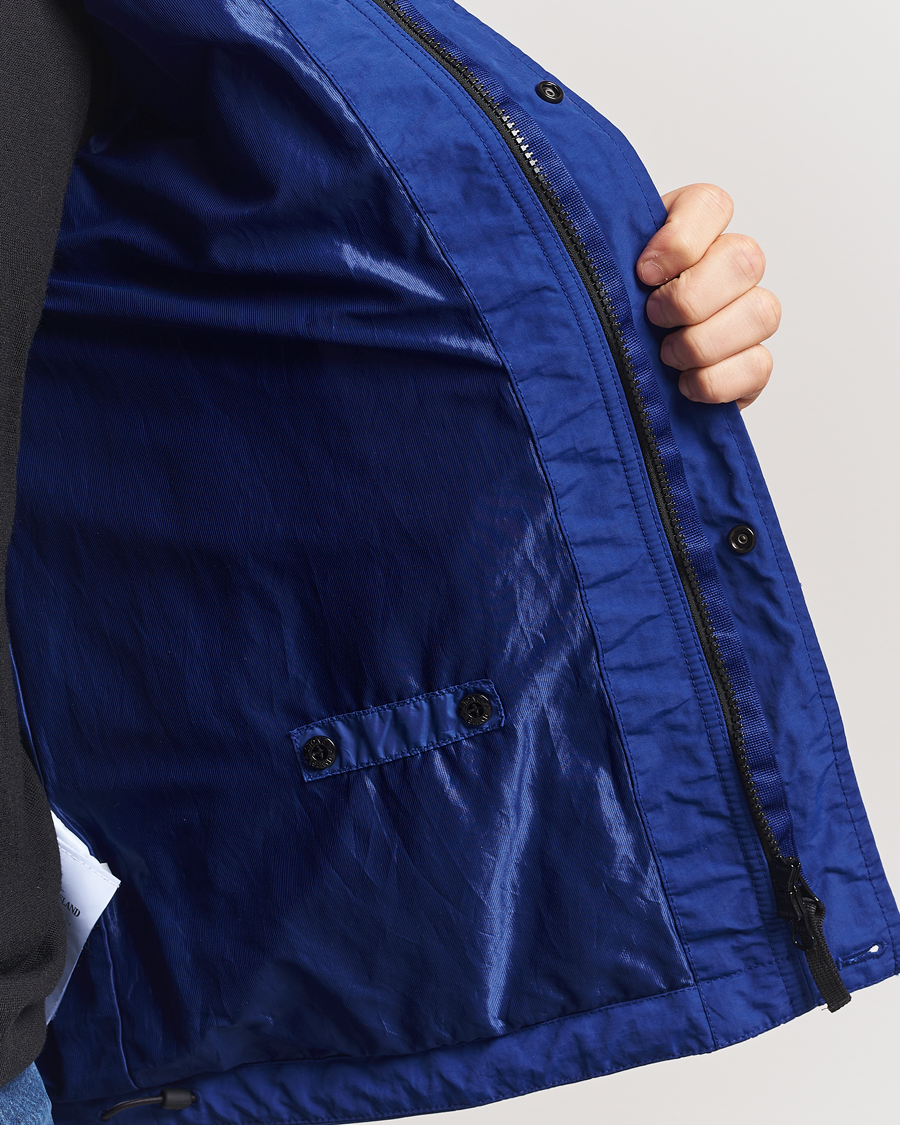 Hombres | Abrigos y chaquetas | Stone Island | Crinkle Reps Hooded Jacket Bright Blue