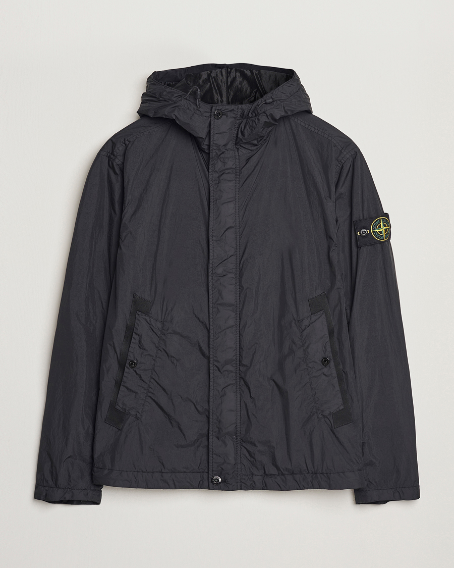 Hombres | Abrigos y chaquetas | Stone Island | Crinkle Reps Hooded Jacket Black