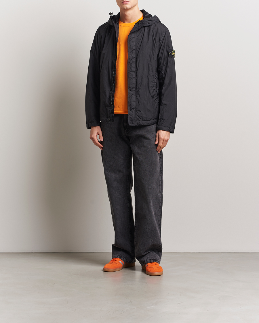 Hombres | Abrigos y chaquetas | Stone Island | Crinkle Reps Hooded Jacket Black