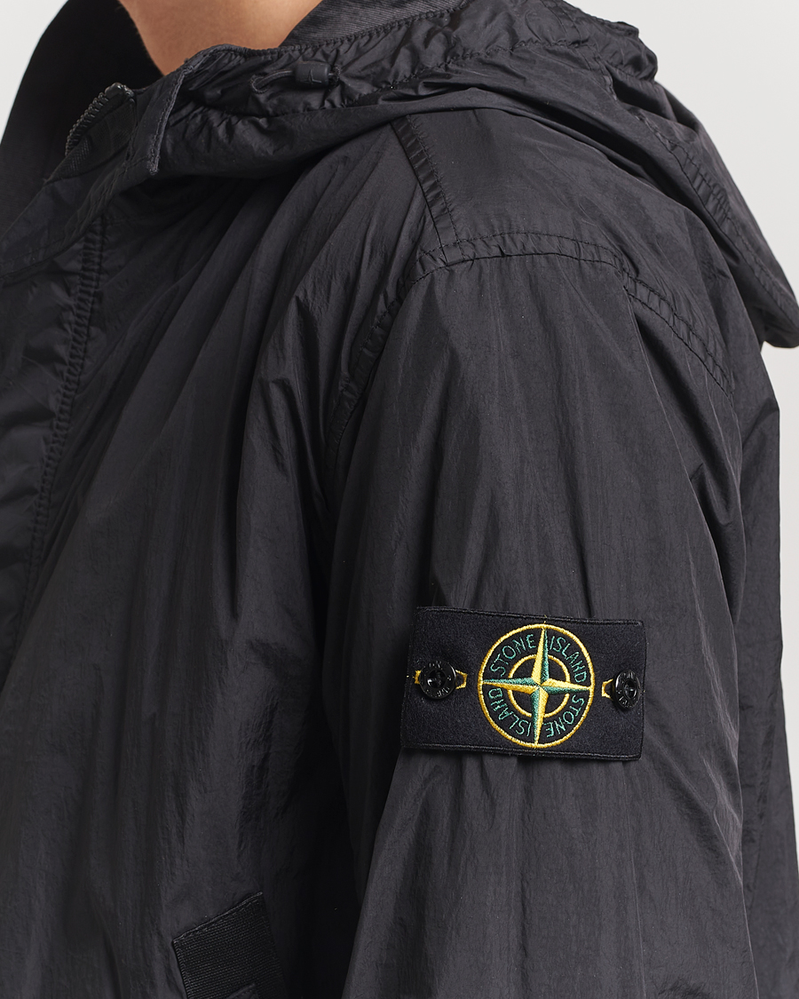 Hombres | Abrigos y chaquetas | Stone Island | Crinkle Reps Hooded Jacket Black