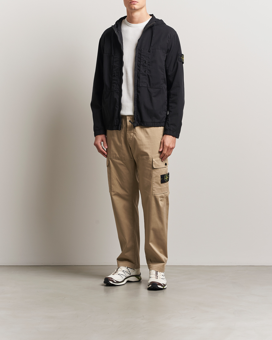 Hombres | Abrigos y chaquetas | Stone Island | Supima Cotton Stretch Hooded Jacket Black