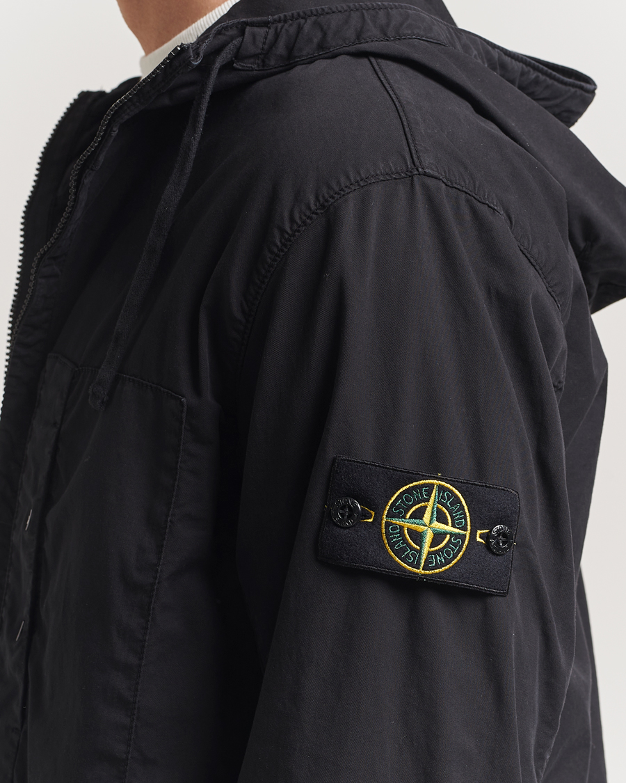 Hombres | Abrigos y chaquetas | Stone Island | Supima Cotton Stretch Hooded Jacket Black