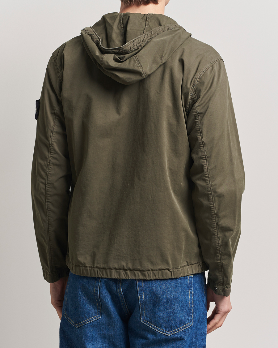 Hombres | Abrigos y chaquetas | Stone Island | Supima Cotton Stretch Hooded Jacket Military Green
