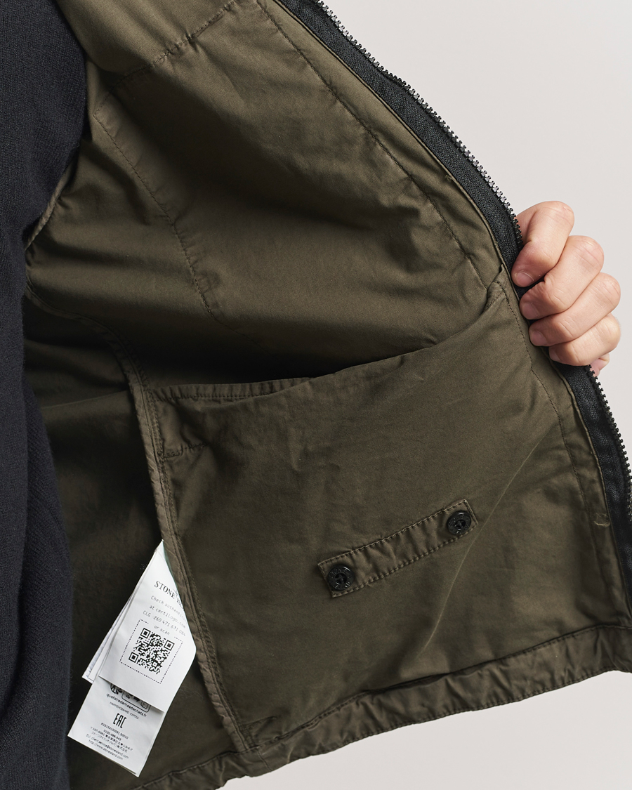 Hombres | Abrigos y chaquetas | Stone Island | Supima Cotton Stretch Hooded Jacket Military Green