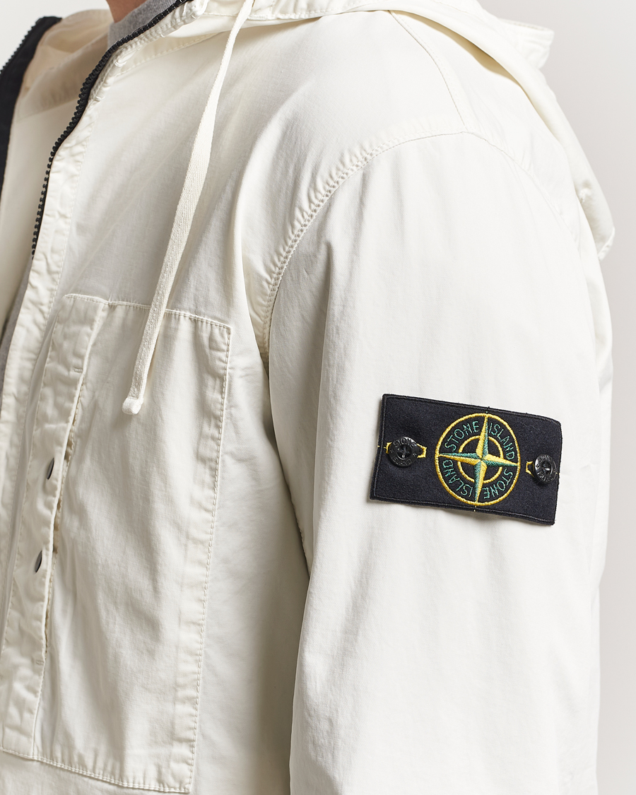 Hombres | Abrigos y chaquetas | Stone Island | Supima Cotton Stretch Hooded Jacket Ivory