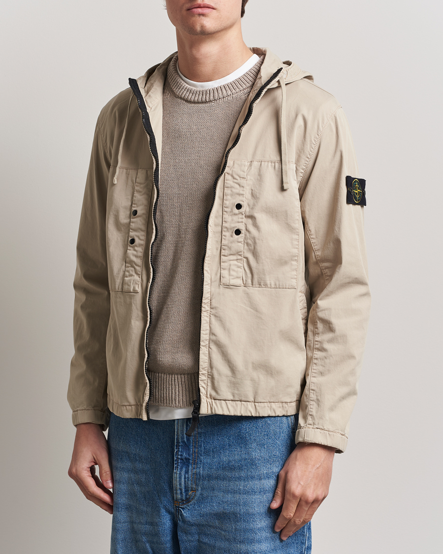 Hombres | Abrigos y chaquetas | Stone Island | Supima Cotton Stretch Hooded Jacket Desert