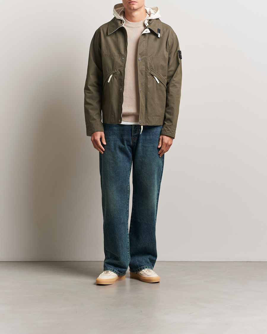 Hombres | Abrigos y chaquetas | Stone Island | Tela Resinata Block Colour Jacket Military Green