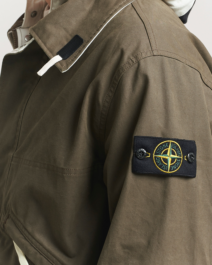 Hombres | Abrigos y chaquetas | Stone Island | Tela Resinata Block Colour Jacket Military Green