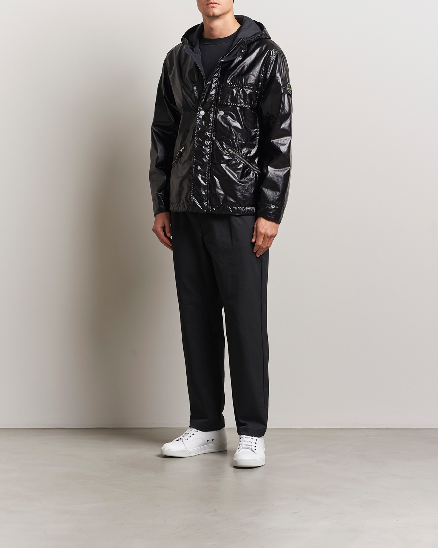 Hombres | Abrigos y chaquetas | Stone Island | Mussola Gommata Hooded Jacket Black