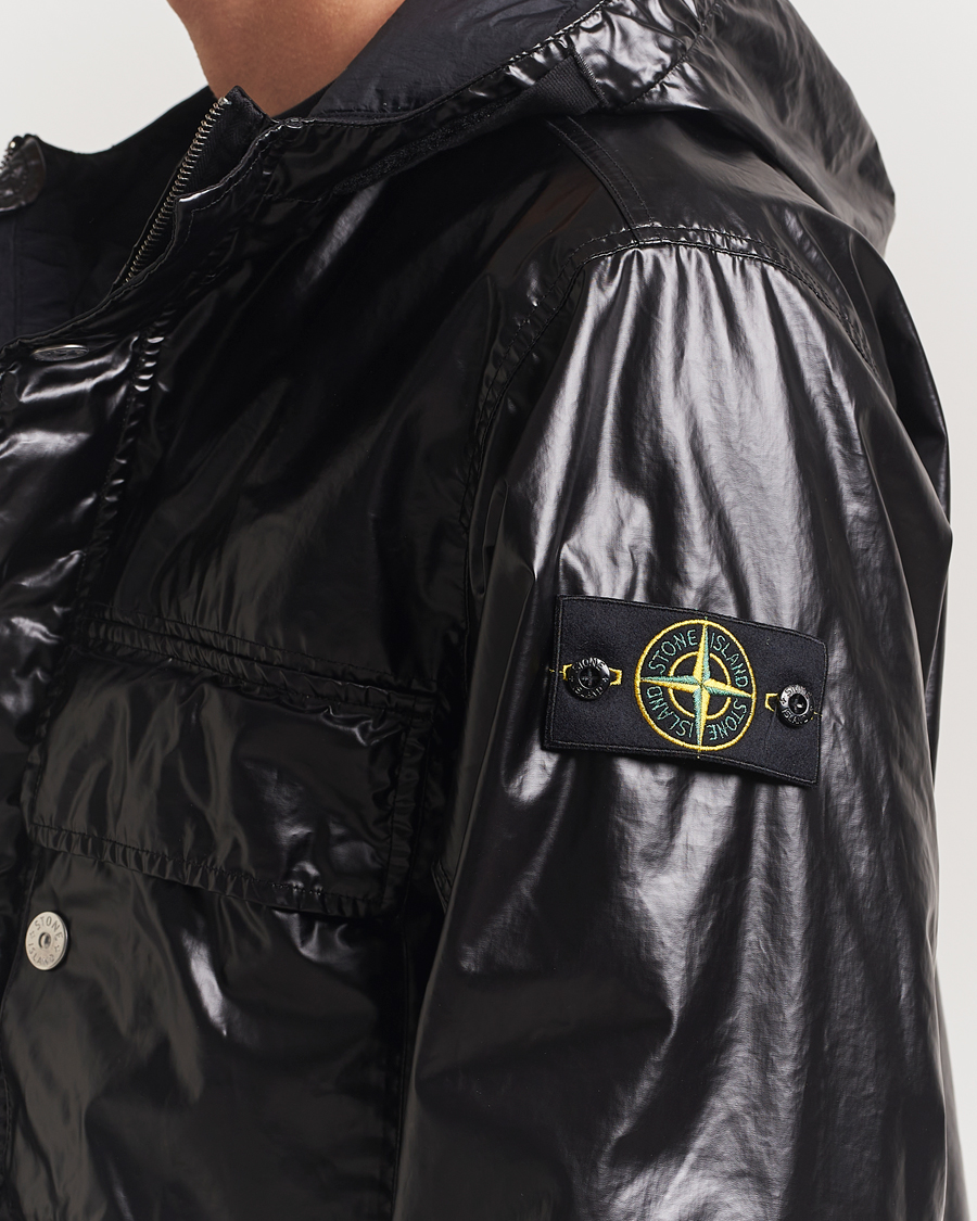 Hombres | Abrigos y chaquetas | Stone Island | Mussola Gommata Hooded Jacket Black