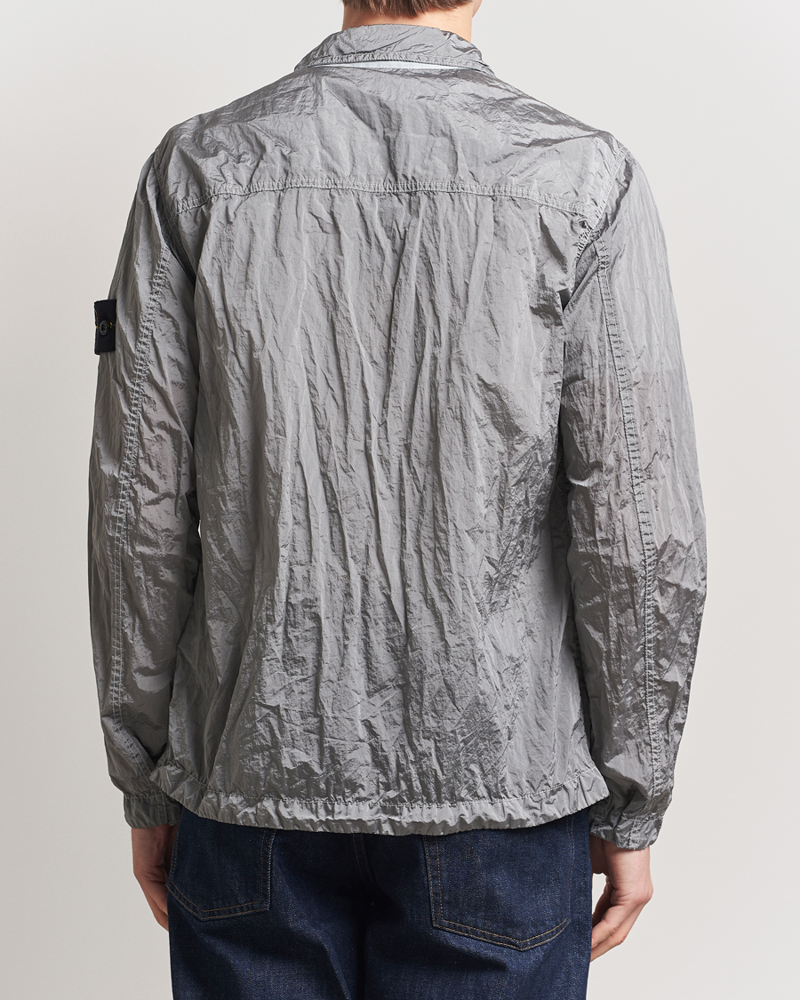 Hombres | Camisas | Stone Island | Nylon Metal Zip Overshirt Pearl Grey