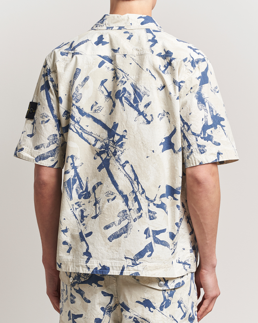Hombres | Camisas | Stone Island | Stretch Ripstop Camo Short Sleeve Shirt Desert