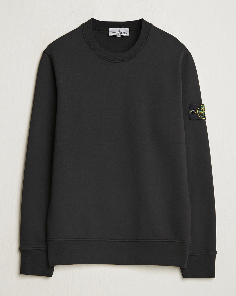 Hombres | Jerséis y prendas de punto | Stone Island | Garment Dyed Fleece Sweatshirt Black