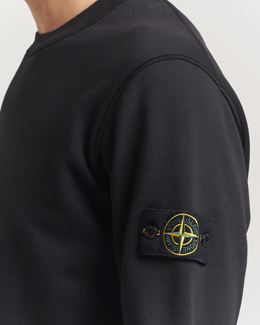 Hombres | Jerséis y prendas de punto | Stone Island | Garment Dyed Fleece Sweatshirt Black