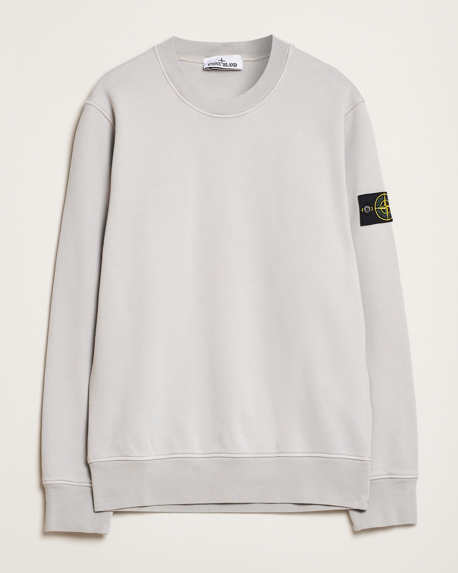 Hombres | Jerséis y prendas de punto | Stone Island | Garment Dyed Fleece Sweatshirt Pearl Grey