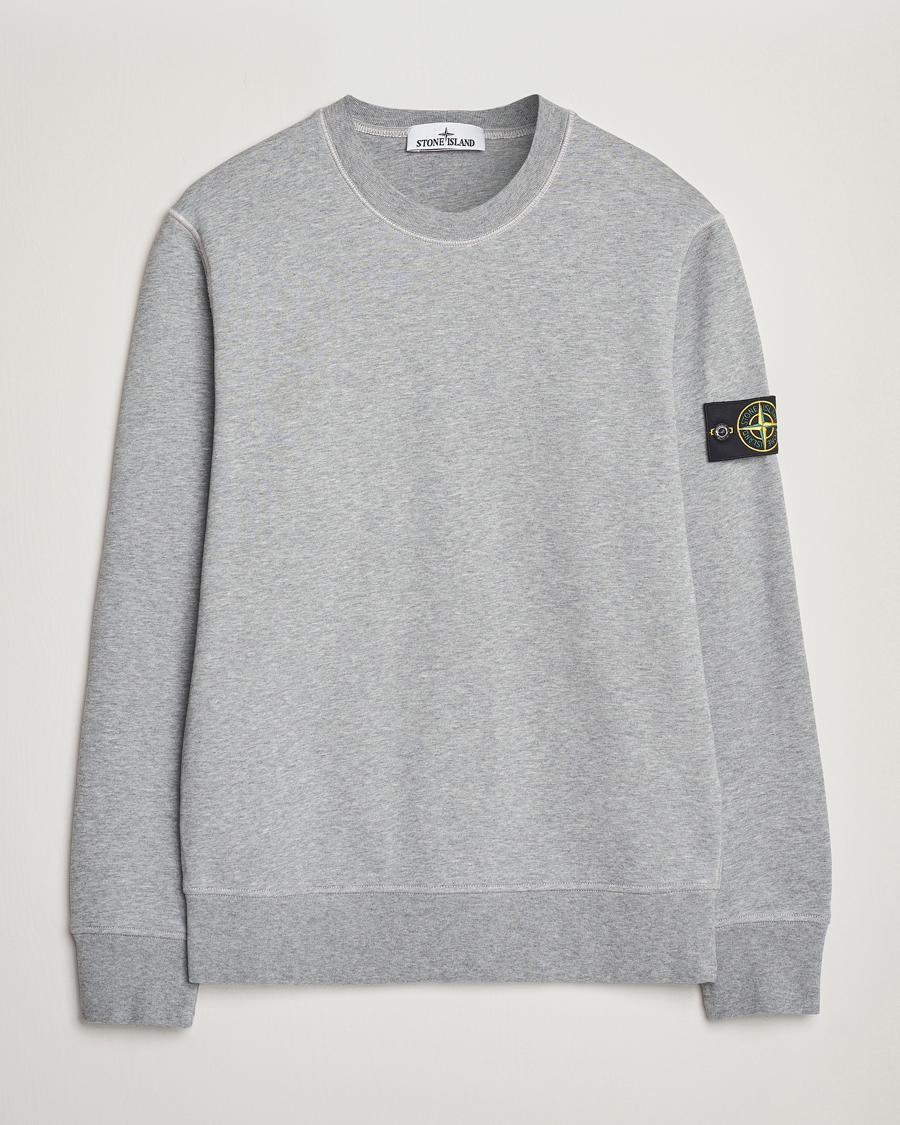 Hombres | Jerséis y prendas de punto | Stone Island | Garment Dyed Fleece Sweatshirt Melange Grey