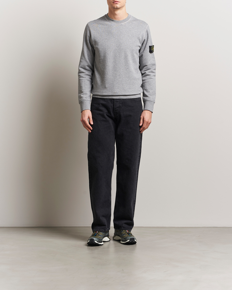 Hombres | Jerséis y prendas de punto | Stone Island | Garment Dyed Fleece Sweatshirt Melange Grey