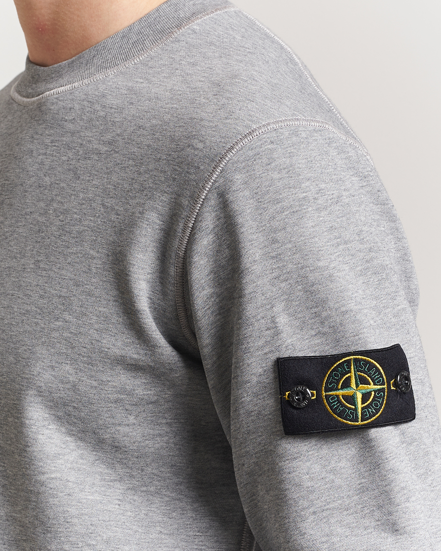 Hombres | Jerséis y prendas de punto | Stone Island | Garment Dyed Fleece Sweatshirt Melange Grey