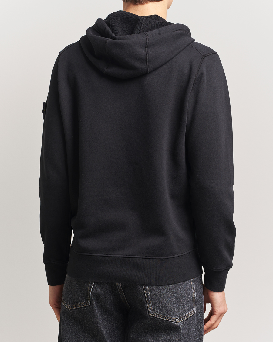 Hombres | Jerséis y prendas de punto | Stone Island | Garment Dyed Fleece Full Zip Hood Black