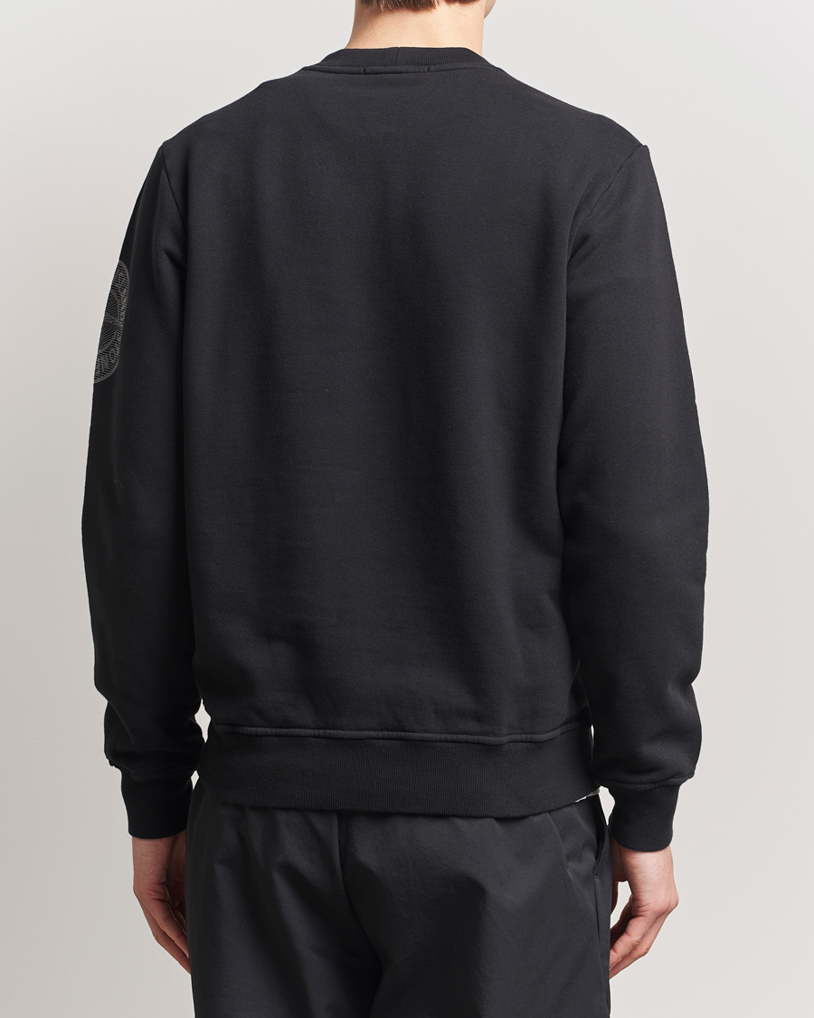 Hombres | Jerséis y prendas de punto | Stone Island | Garment Dyed Fleece Sleeve Logo Sweatshirt Black