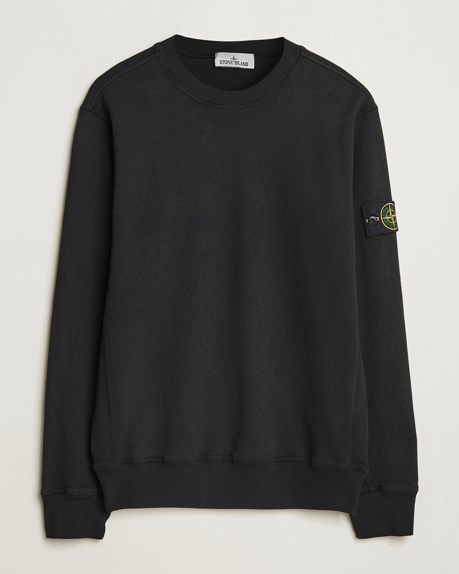 Hombres | Jerséis y prendas de punto | Stone Island | Old Dyed Cotton Sweatshirt Black
