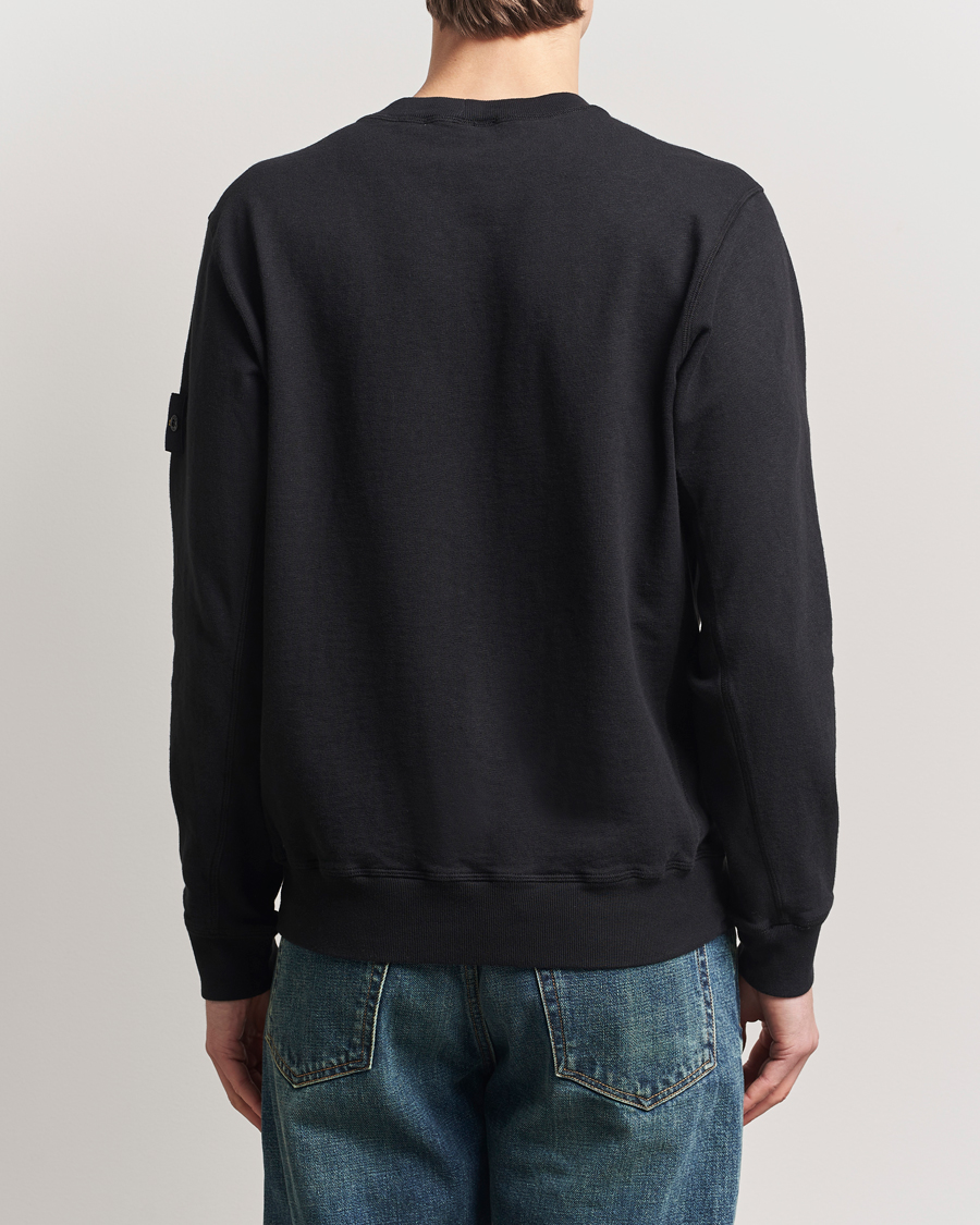 Hombres | Jerséis y prendas de punto | Stone Island | Old Dyed Cotton Sweatshirt Black