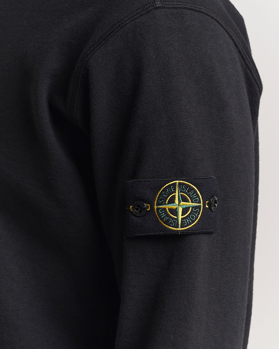 Hombres | Jerséis y prendas de punto | Stone Island | Old Dyed Cotton Sweatshirt Black
