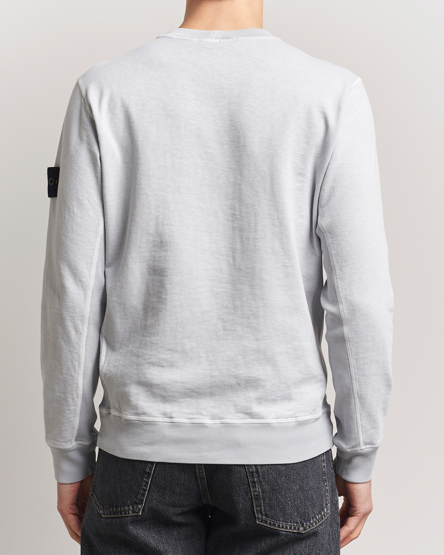 Hombres | Jerséis y prendas de punto | Stone Island | Old Dyed Cotton Sweatshirt Pearl Grey