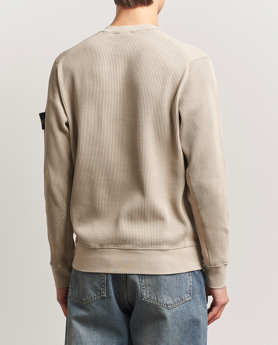 Hombres | Jerséis y prendas de punto | Stone Island | Organic Cotton Waffle Fleece Sweatshirt Desert
