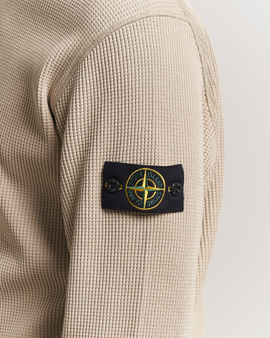 Hombres | Jerséis y prendas de punto | Stone Island | Organic Cotton Waffle Fleece Sweatshirt Desert