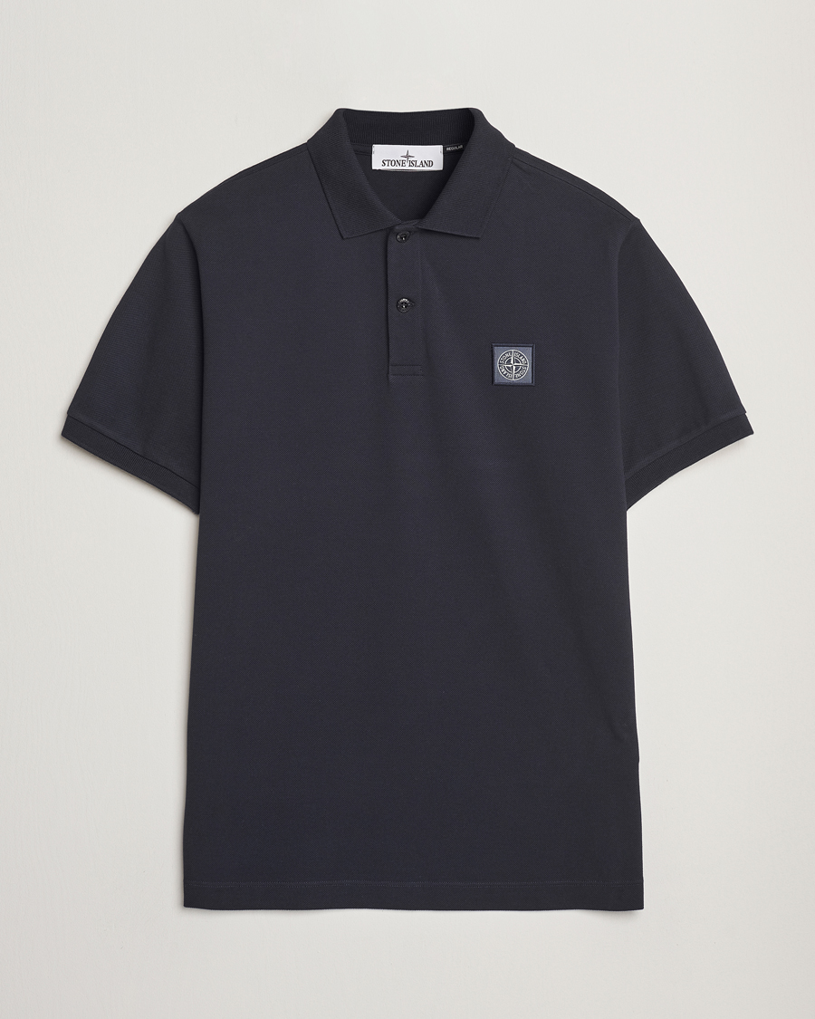 Hombres | Polos | Stone Island | Organic Cotton Pique Polo Navy Blue