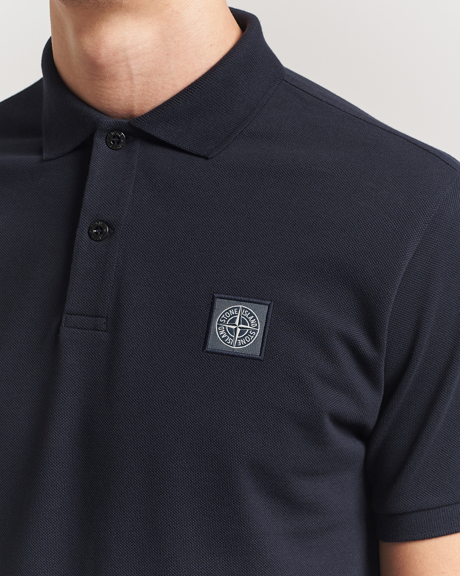 Hombres | Polos | Stone Island | Organic Cotton Pique Polo Navy Blue
