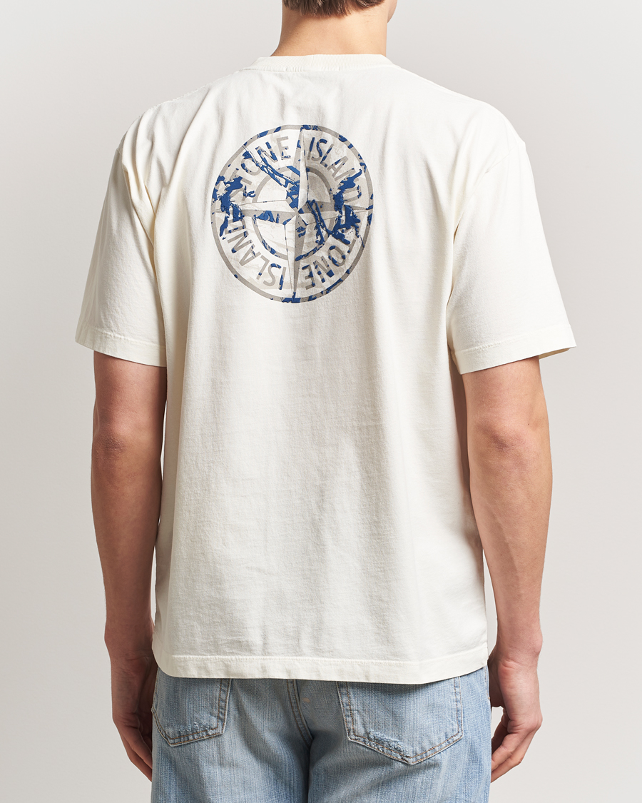Hombres | Camisetas | Stone Island | Compas Camo Backlogo T-Shirt Ivory
