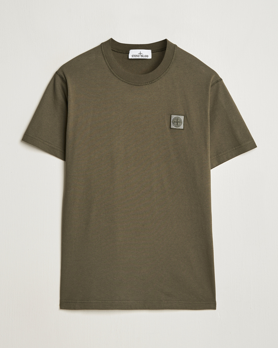 Hombres | Camisetas | Stone Island | Organic Cotton Fissato Effect T-Shirt Military Green