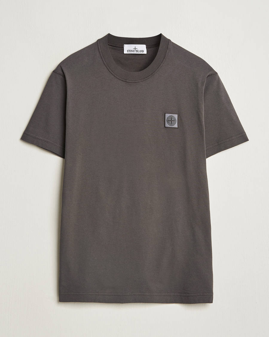 Hombres | Camisetas | Stone Island | Organic Cotton Fissato Effect T-Shirt Charcoal