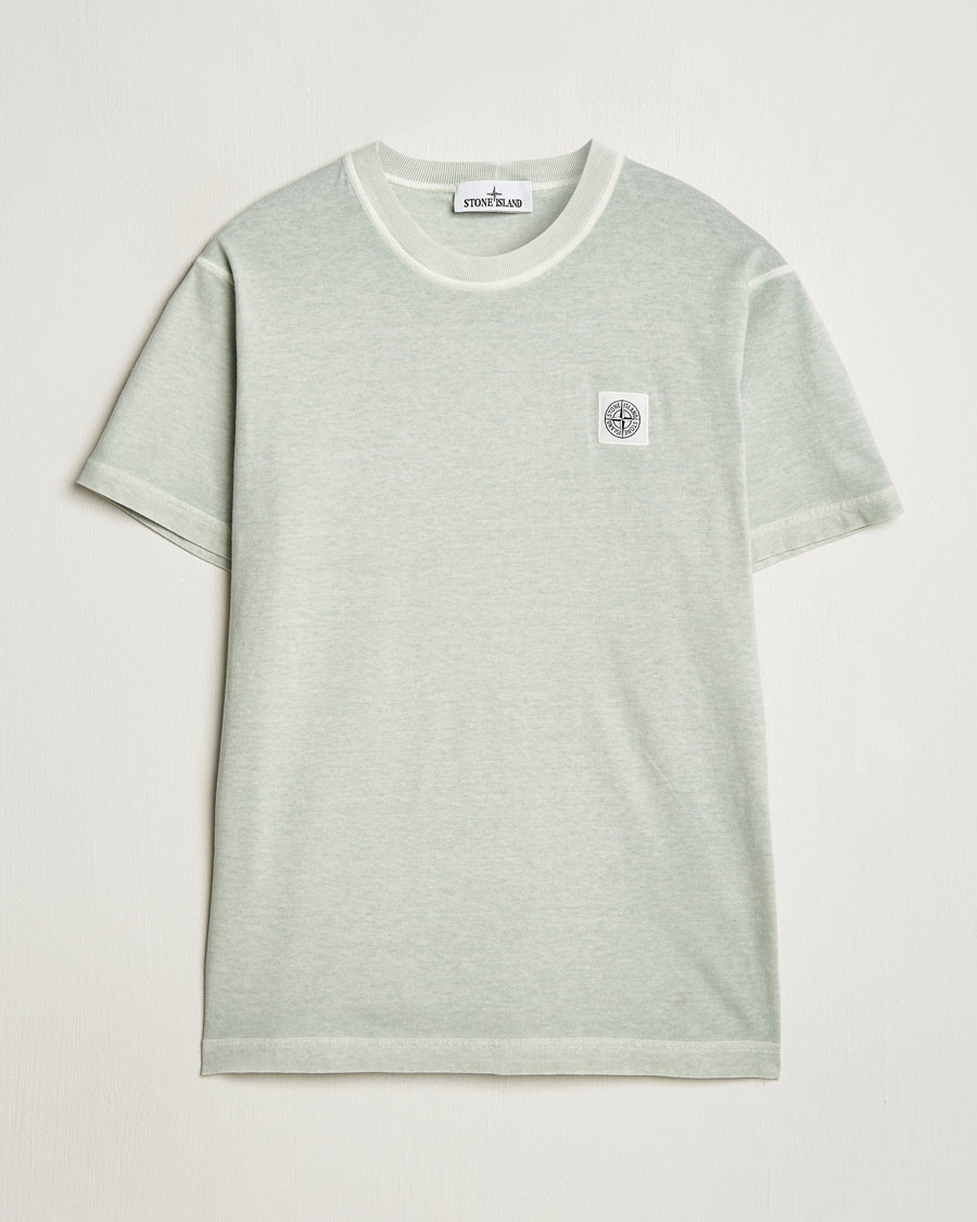 Hombres | Camisetas | Stone Island | Organic Cotton Fissato Effect T-Shirt Grey Green