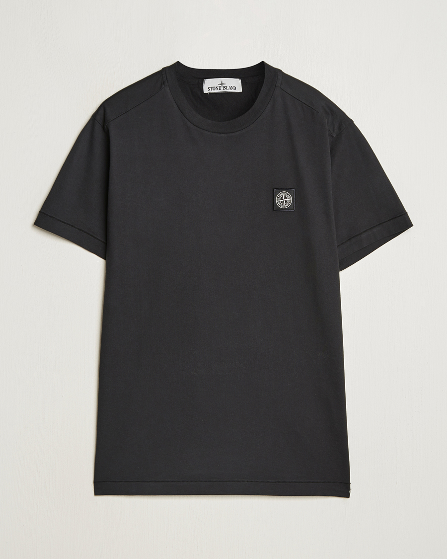 Hombres | Camisetas | Stone Island | Garment Dyed Cotton Jersey T-Shirt Black